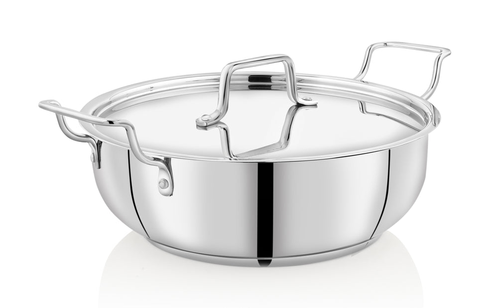 Stainless Steel Sandwich Majestic Bottom Kadai